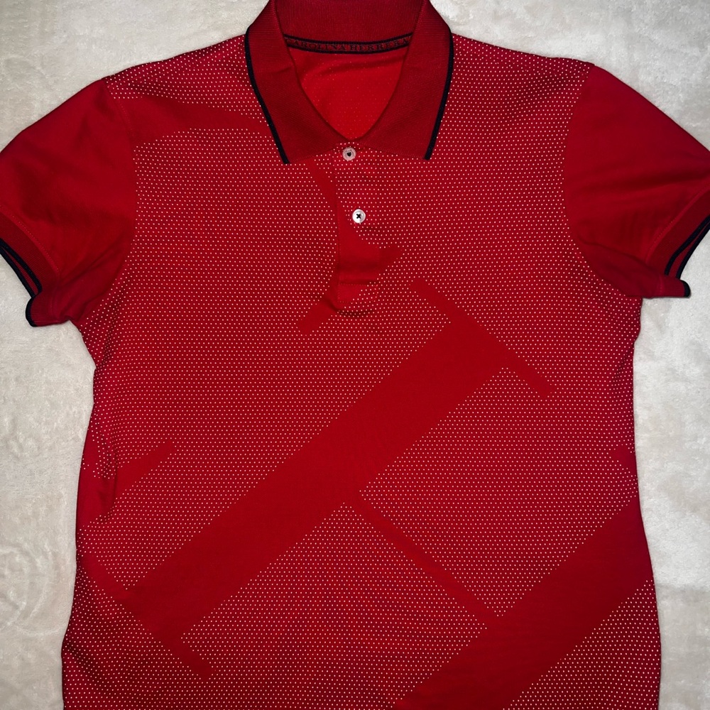 Carolina Herrera Red Polo Shirt Classic Design